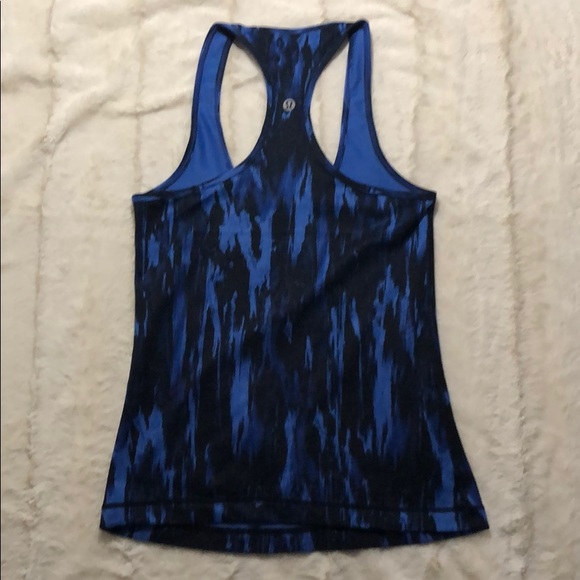 LULULEMON blue and black scoop tank size s - Picture 2 of 2